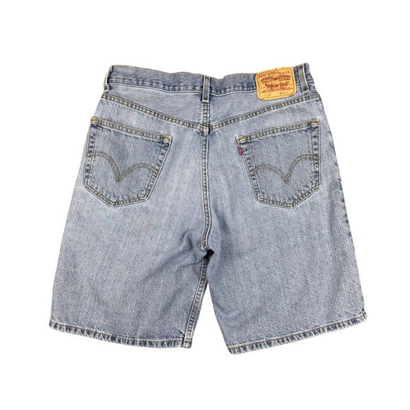 Y2K Levis 550 Relaxed Fit Denim Shorts Mens 34 Light Wash Blue Jeans Jorts VTG - Picture 2 of 16